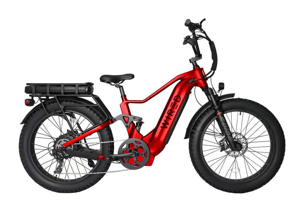 fully e bike 45 km h Wired Warrior 72V Electric Bike | 2000W Hentach Motor 5000W Peak